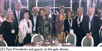 LES Past-Presidents and guests at the gala dinner.